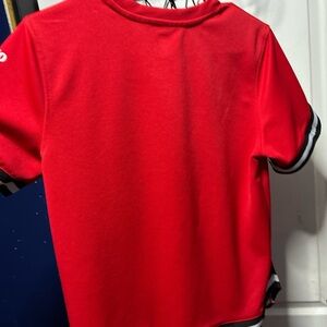 NBA Kids Red and Black Chicago Bulls Short Sleeve Tee